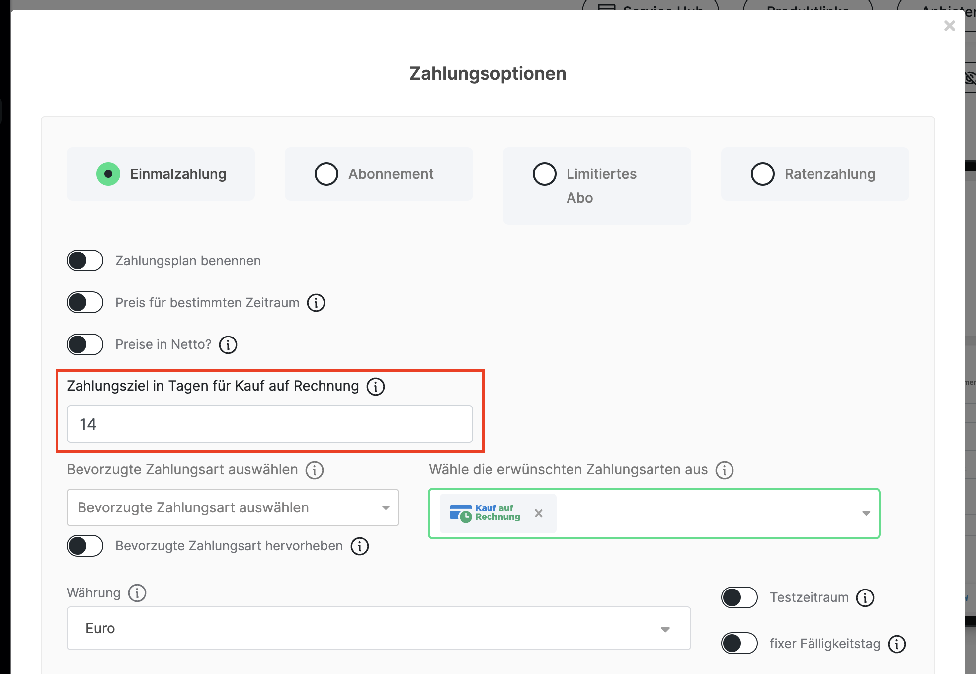 Kauf auf Rechnung