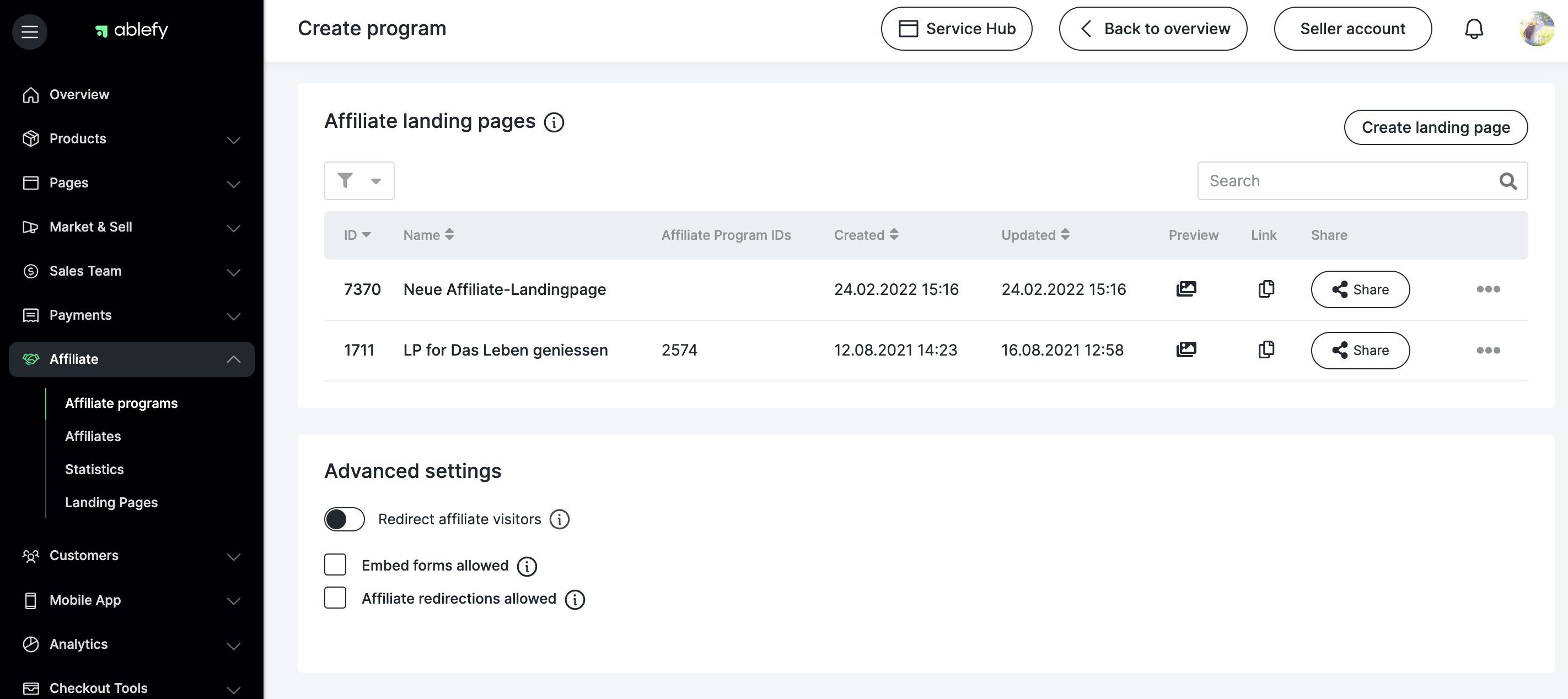 Create a multi-level affiliate program