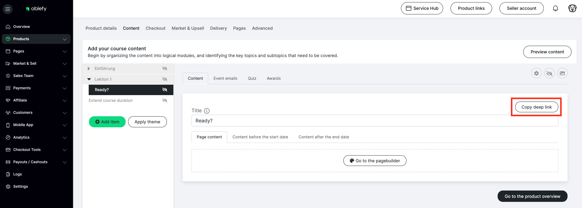 Link Directly to a Specific Course Lesson