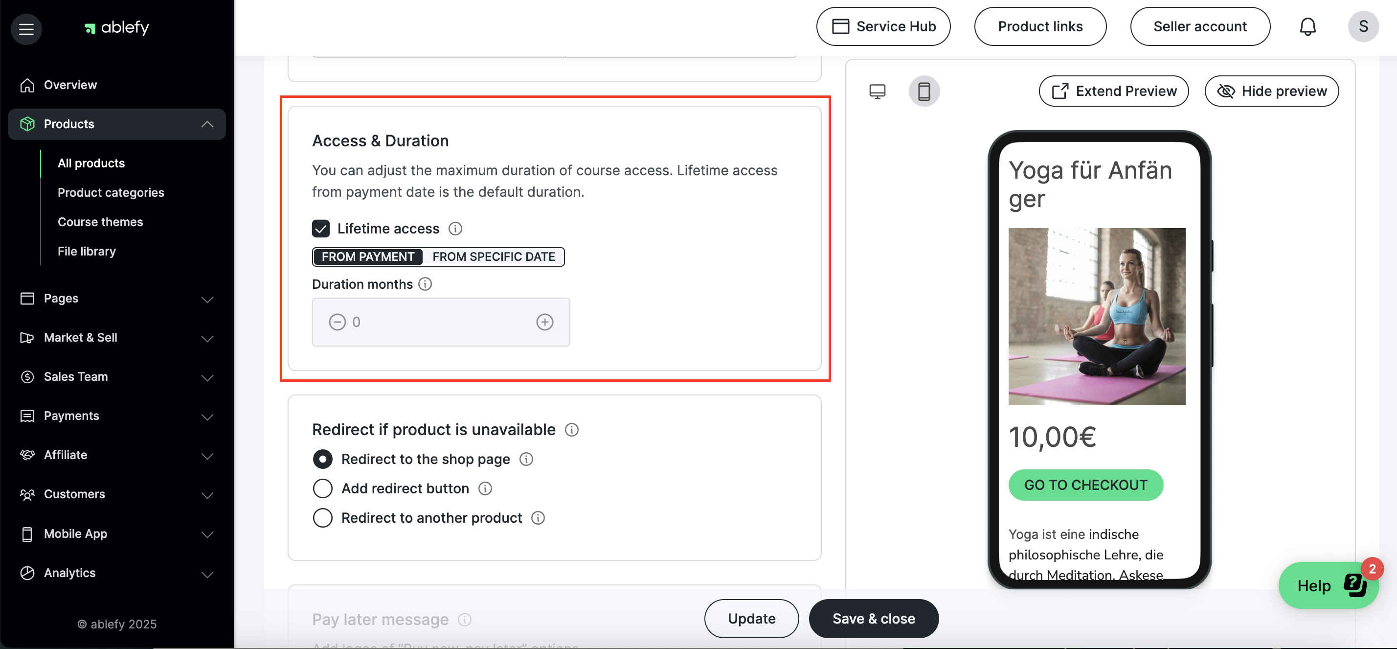 Drip-in & drop-out of online course pages